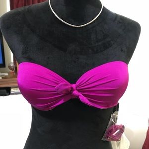 NWT JCrew tie front Bandeau Underwire Bikini Top